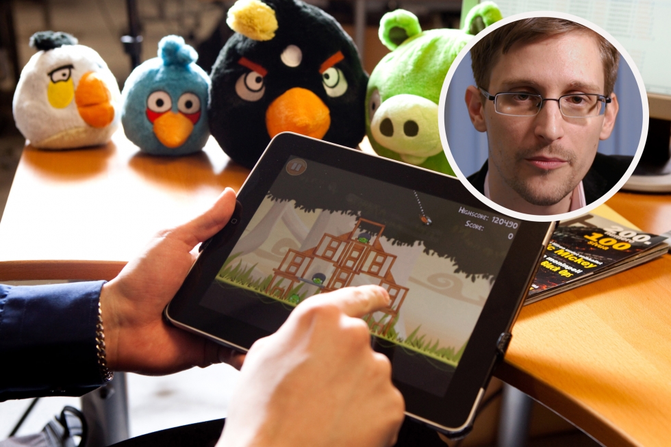 перехват данных через приложение Angry Birds
